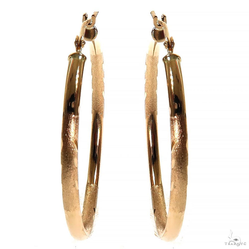 14K Gold Hoop Earrings 30mm 69909 - Image 1