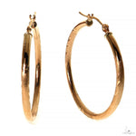 14K Gold Hoop Earrings 30mm 69909 - Image 2