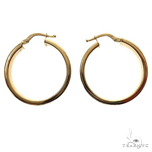 14K Gold Hoop Earrings 25.5mm 69911 - Image 3