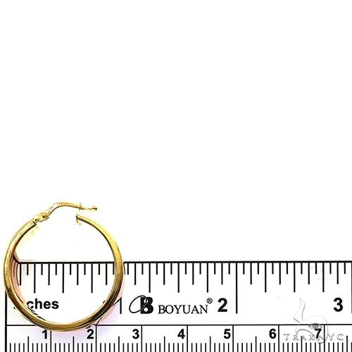 14K Gold Hoop Earrings 25.5mm 69911 - Image 4