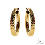 14K Gold Hoop Earrings 17mm 69922 - Image 1
