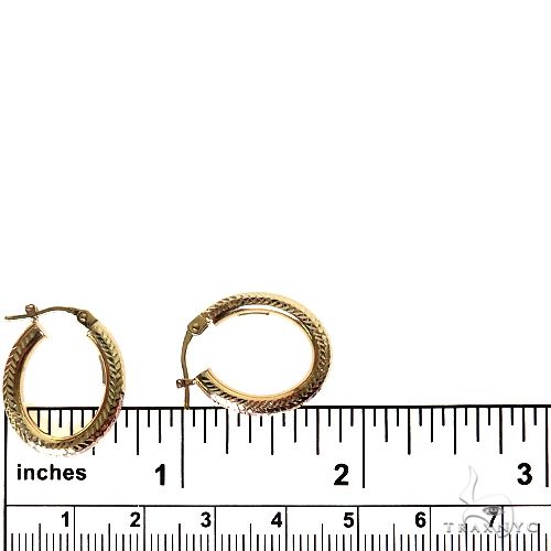 14K Gold Hoop Earrings 17mm 69922 - Image 3