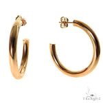 14K Gold Hoop Earrings 30mm 69923 - Image 2