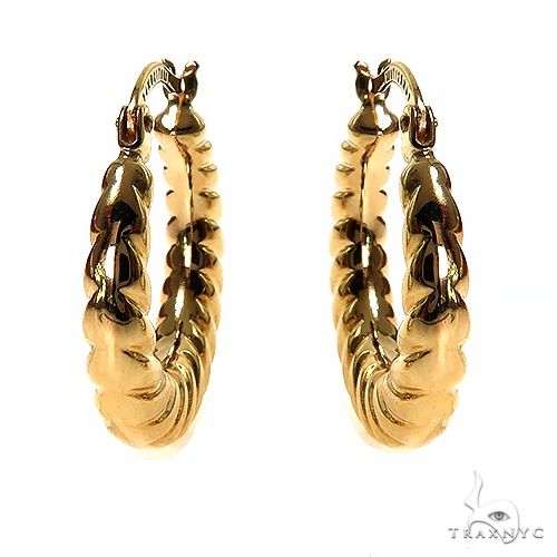 14K Gold Hoop Earrings 22mm 69925 - Image 1