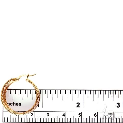 14K Gold Hoop Earrings 23mm 69926 - Image 4