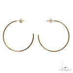 14K Gold Hoop Earrings 40mm 69928 - Image 3
