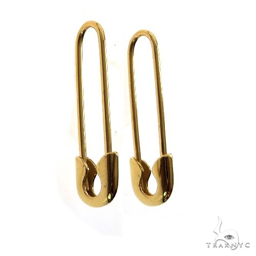 14K Gold Pin Earrings 69929 - Image 2