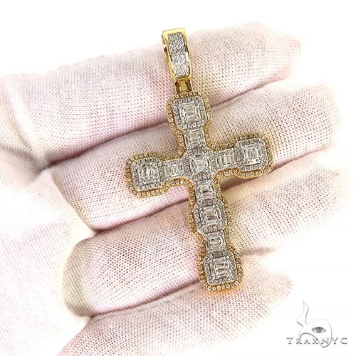 Baguette Diamond Cross Pendant 69951 - Image 7