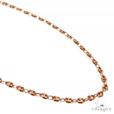 14k Rose Gold Solid Fancy Link 5.9mm 12.5 Inches 69957 - Image 1