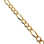 10k Yellow Gold Solid Figaro Bracelet 7.6mm 9 Inches 69975 - Image 3