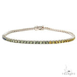 5 Pointer Rainbow Sapphire Tennis Bracelet 68572 - Image 1