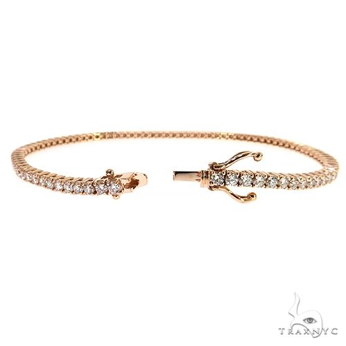 7 Pt Diamond Tennis Anklet Bracelet 68264 - Image 2