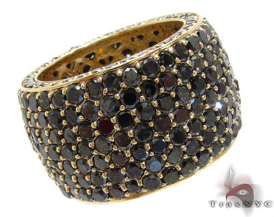 7 Row Fully Black Diamond Ring 23499 - Image 1