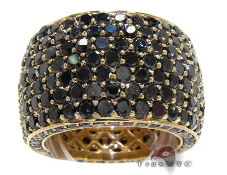 7 Row Fully Black Diamond Ring 23499 - Image 4