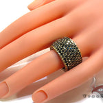 7 Row Fully Black Diamond Ring 23499 - Image 7