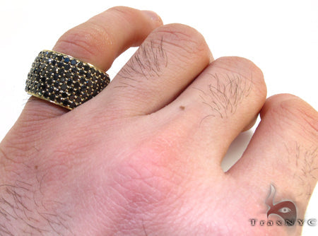 7 Row Fully Black Diamond Ring 23499 - Image 9