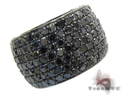7 Row Fully Black Diamond Ring 23500 - Image 1