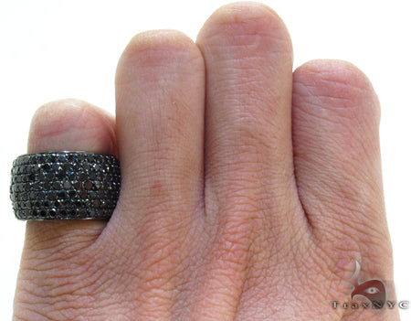 7 Row Fully Black Diamond Ring 23500 - Image 6