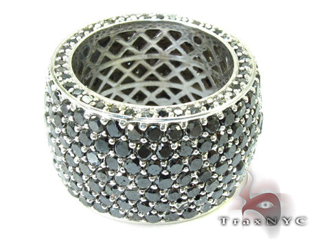 7 Row Fully Black Diamond Ring 26746 - Image 6
