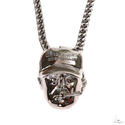 Mini Donald Trump Pendant with Franco Chain Set .925 Silver 70001 - Image 1