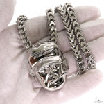 Mini Donald Trump Pendant with Franco Chain Set .925 Silver 70001 - Image 8