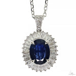 TraxNYC Ballerina Collection Blue Sapphire Necklace 70051 - Image 1