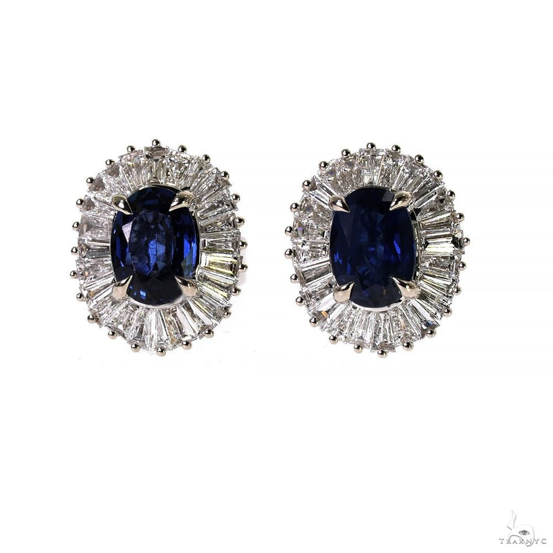 TraxNYC Ballerina Collection Blue Sapphire Earrings 70056 - Image 1