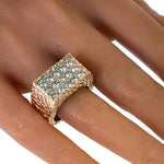 15 Pointer 3 Row Gold Nugget Diamond Ring 70096 - Image 7