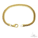 14k Yellow Gold Solid Franco Link Bracelet 4mm 8.5 Inches 70109 - Image 2