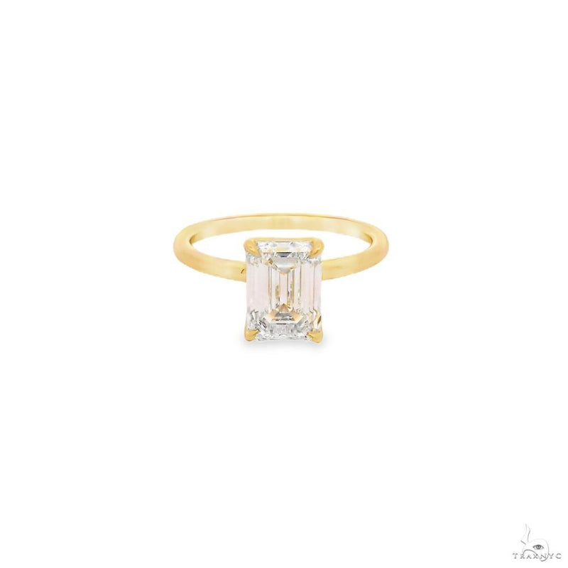 Solitaire Emerald Diamond Engagement Ring (S) 70114 - Image 8