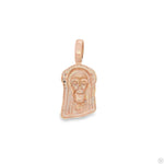 TraxNYC's Black and White Diamond Jesus Head Pendant Mini 70192 - Image 3