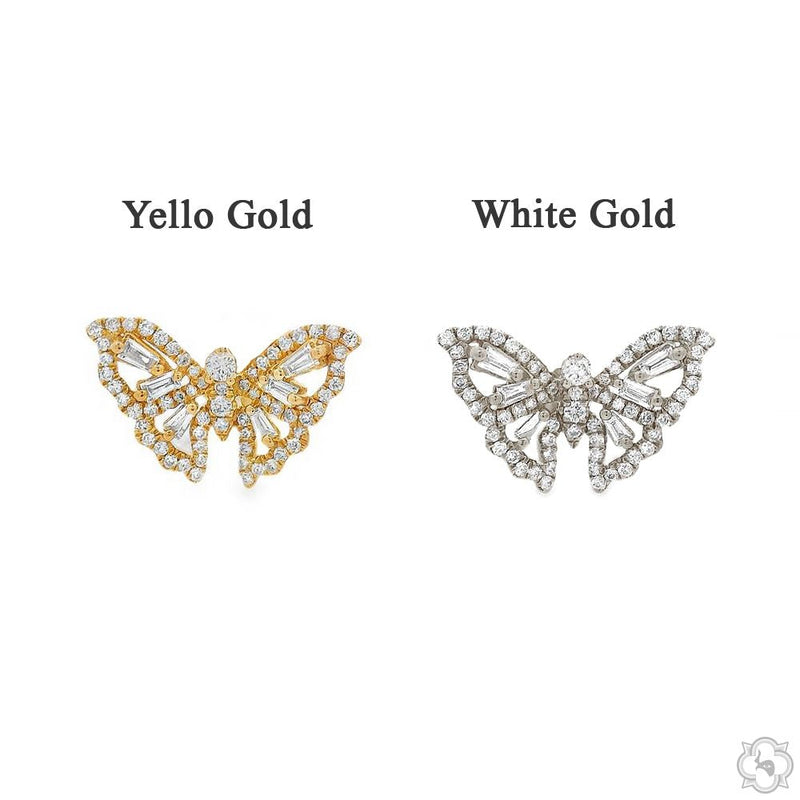 Diamond Butterfly Earrings 70239 - Image 6