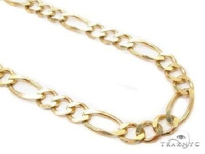 Mens 14k Solid Yellow Gold Figaro Chain 22 Inches 3.8mm 70281 - Image 1