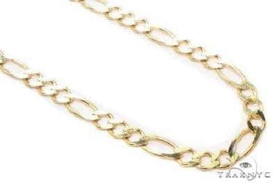 Mens 14k Solid Yellow Gold Figaro Chain 22 Inches 3mm 70282 - Image 1