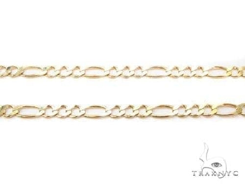 Mens 14k Solid Yellow Gold Figaro Chain 22 Inches 3mm 70282 - Image 2