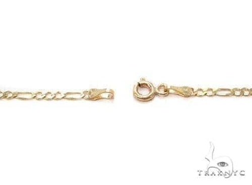 Mens 14k Solid Yellow Gold Figaro Chain 22 Inches 3mm 70282 - Image 4
