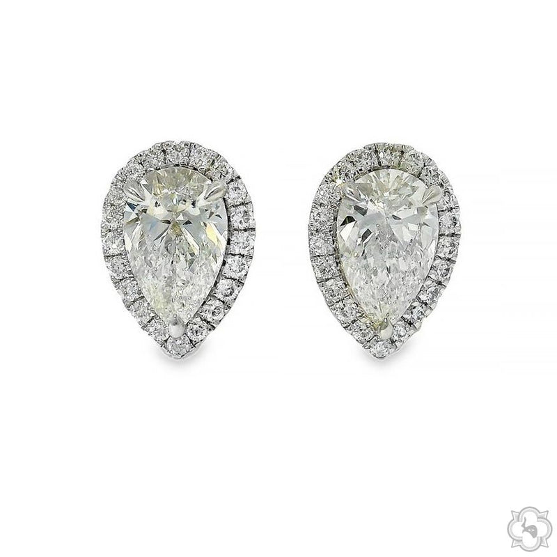 Elegant Pear Shape Diamond Earrings 70286 - Image 1