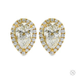 Elegant Pear Shape Diamond Earrings 70286 - Image 2