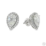 Elegant Pear Shape Diamond Earrings 70286 - Image 3