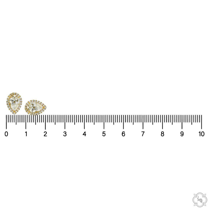 Elegant Pear Shape Diamond Earrings 70286 - Image 7