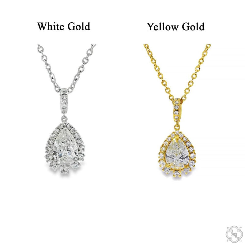 Pear Shape Diamond Necklace 70288 - Image 6