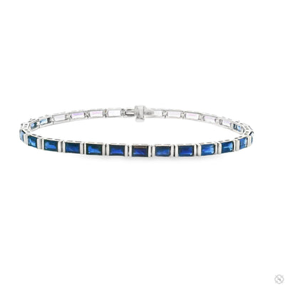 Ombre Sapphire Baguette Tennis Bracelet 70295 - Image 1