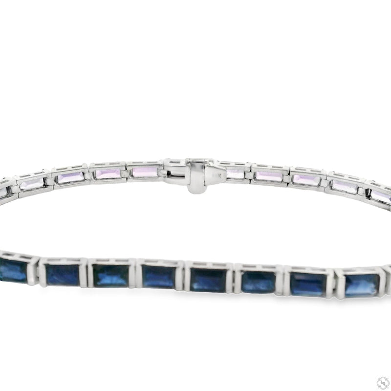 Ombre Sapphire Baguette Tennis Bracelet 70295 - Image 4