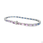 Ombre Sapphire Baguette Tennis Bracelet 70295 - Image 5