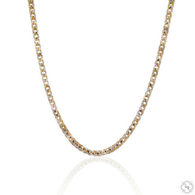 14K Two Tone Gold Diamond Cut Franco Chain 70314 - Image 1