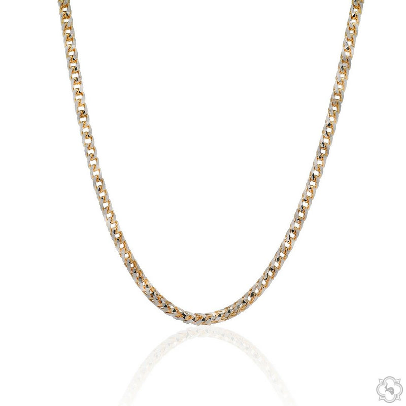 14K Two Tone Gold Diamond Cut Franco Chain 70315 - Image 1