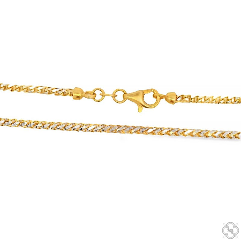 14K Two Tone Gold Diamond Cut Franco Chain 70315 - Image 4