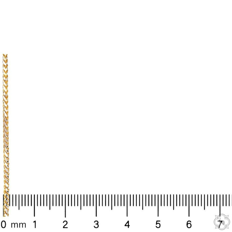 14K Two Tone Gold Diamond Cut Franco Chain 70315 - Image 6