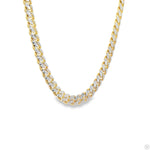 14k Gold Two Tone Diamond Cut Miami Cuban Link Chain 70322 - Image 2