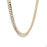 14k Gold Two Tone Diamond Cut Miami Cuban Link Chain 70324 - Image 2